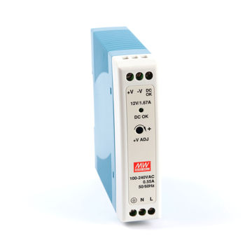 Prikaži detalje za Napajanje Mean Well MDR-20-12 20W 12V Slika proizvoda: Napajanje Mean Well MDR-20-12 20W 12V