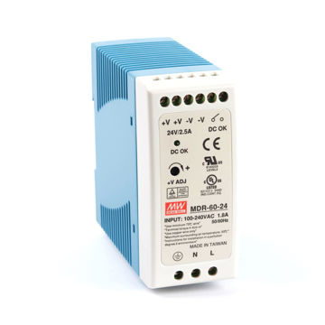Prikaži detalje za Napajanje Mean Well MDR-60-12 60W 12V Slika proizvoda: Napajanje Mean Well MDR-60-12 60W 12V