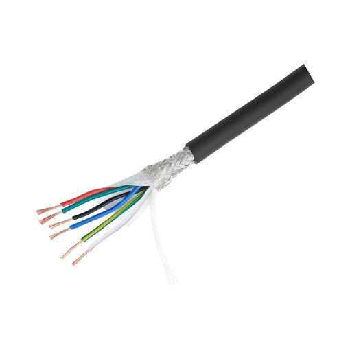 Slika proizvoda: Fleksibilni kabl 6x0.3 PVC, širmovan, crni